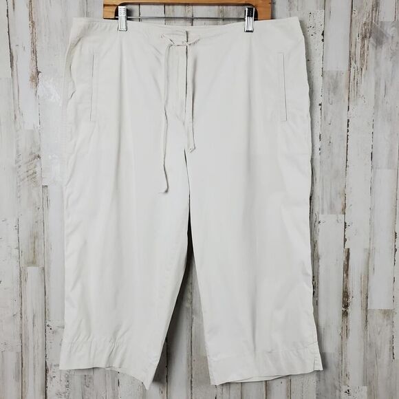 Talbots Stretch Capri Pants Tan Size 18 - Picture 1 of 12